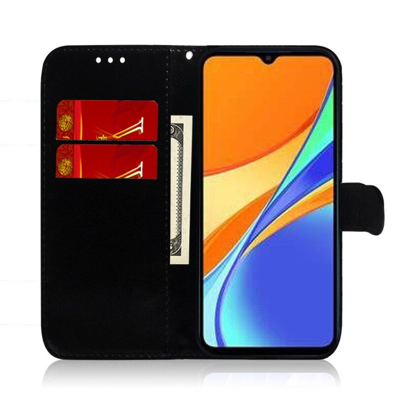 Custodia A Portafoglio Xiaomi Redmi 9A Copri Specchietto In Ecopelle