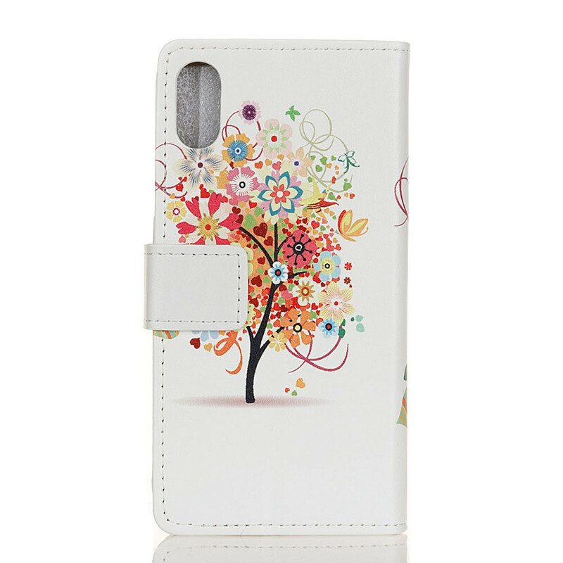 Custodia in pelle Xiaomi Redmi 9A Albero In Fiore