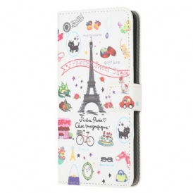 Custodia in pelle Xiaomi Redmi 9A Amo Parigi