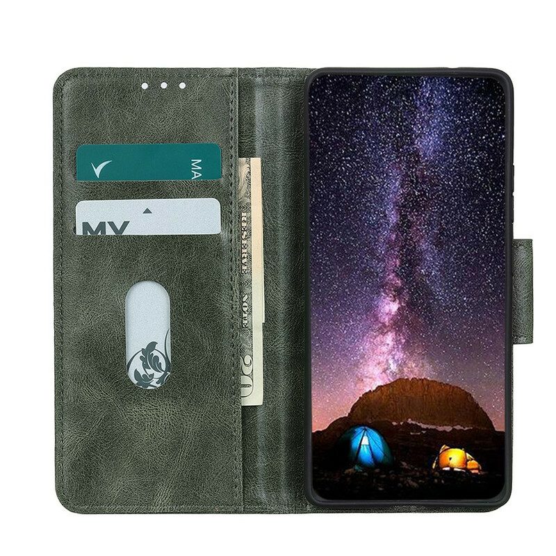 Custodia in pelle Xiaomi Redmi 9A Chiusura Reversibile Effetto Pelle