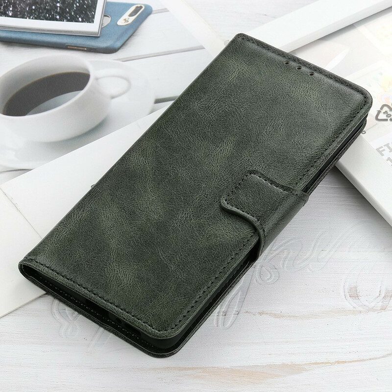 Custodia in pelle Xiaomi Redmi 9A Chiusura Reversibile Effetto Pelle