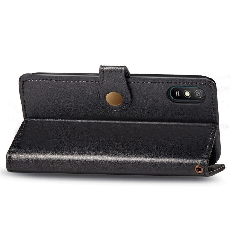 Custodia in pelle Xiaomi Redmi 9A Ecopelle E Chiusura Vintage