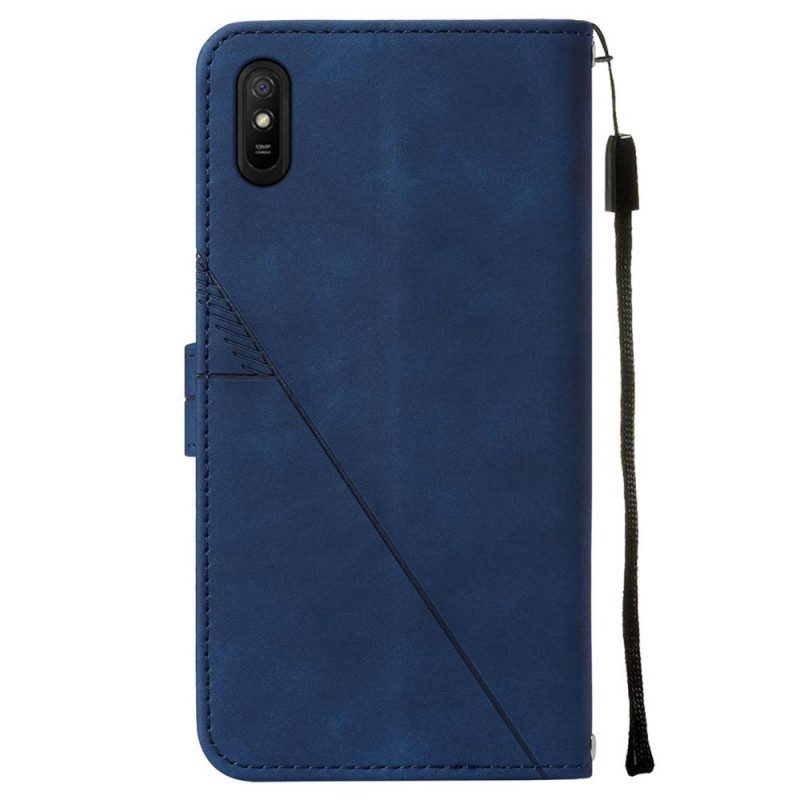 Custodia in pelle Xiaomi Redmi 9A Effetto Pelle Piramidale