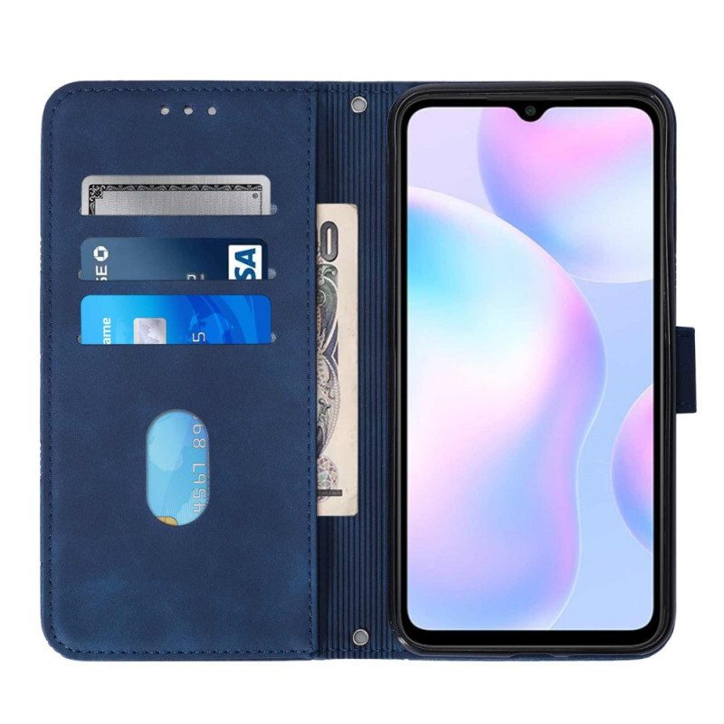 Custodia in pelle Xiaomi Redmi 9A Effetto Pelle Piramidale