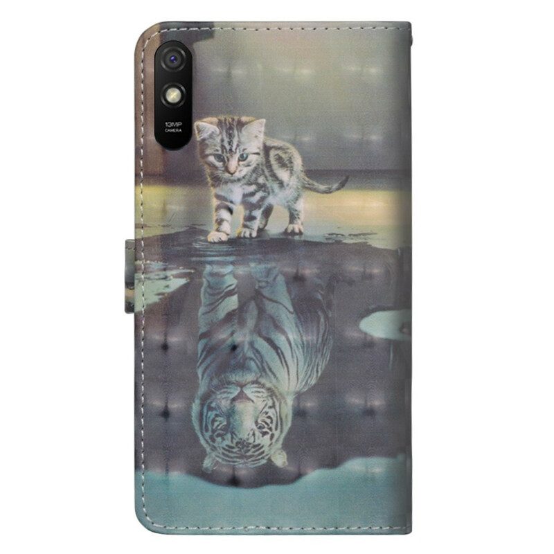 Custodia in pelle Xiaomi Redmi 9A Ernesto La Tigre