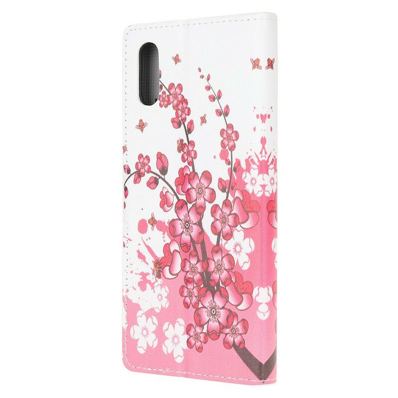 Custodia in pelle Xiaomi Redmi 9A Fiori Tropicali