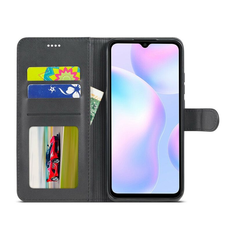 Custodia in pelle Xiaomi Redmi 9A Lc.imeeke Effetto Pelle