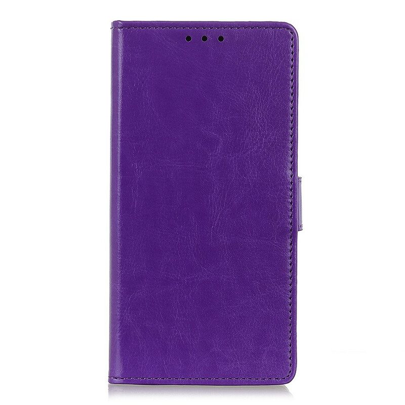 Custodia in pelle Xiaomi Redmi 9A Semplice Effetto Pelle Lucida