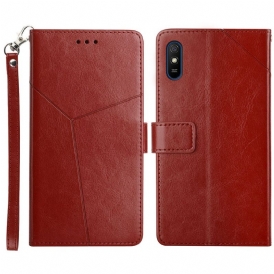 Custodia in pelle Xiaomi Redmi 9A Stile Pelle Geo Y Design