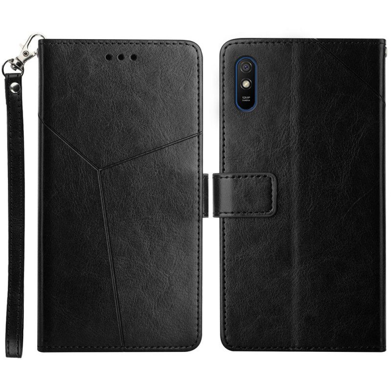 Custodia in pelle Xiaomi Redmi 9A Stile Pelle Geo Y Design