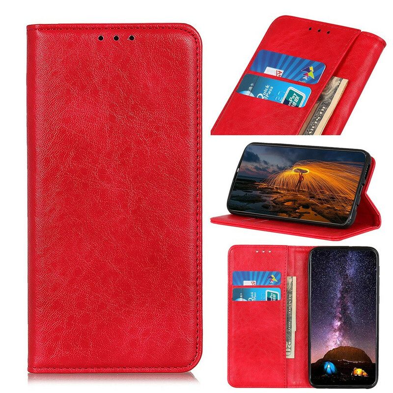 Folio Cover Xiaomi Redmi 9A Custodia in pelle Crosta Di Pelle Testurizzata