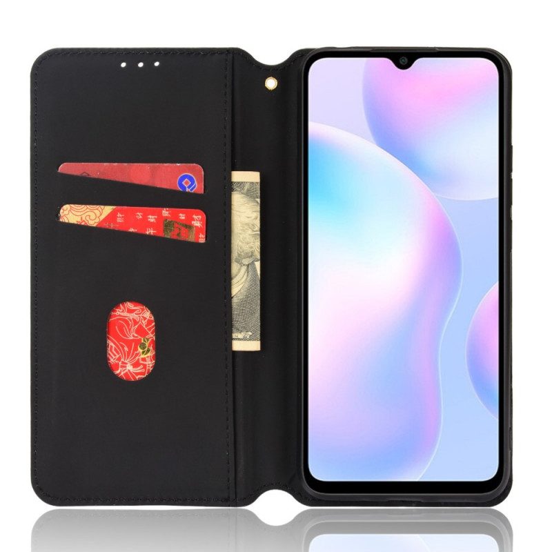 Folio Cover Xiaomi Redmi 9A Custodia in pelle Effetto Pelle Diamante