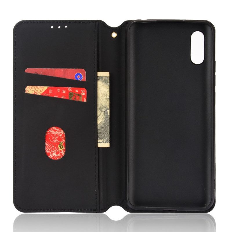 Folio Cover Xiaomi Redmi 9A Custodia in pelle Effetto Pelle Diamante