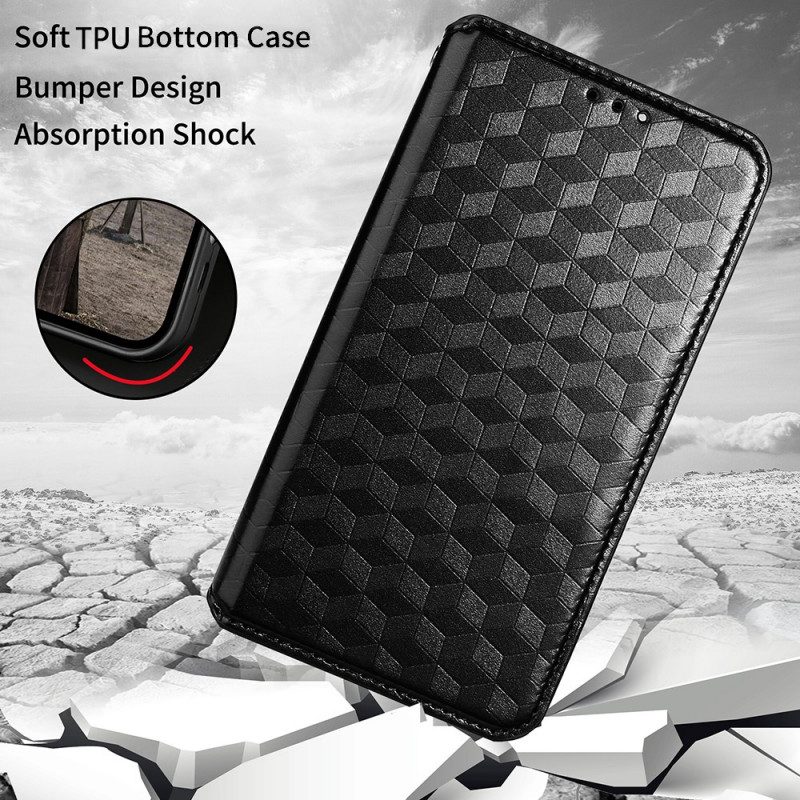 Folio Cover Xiaomi Redmi 9A Custodia in pelle Effetto Pelle Diamante