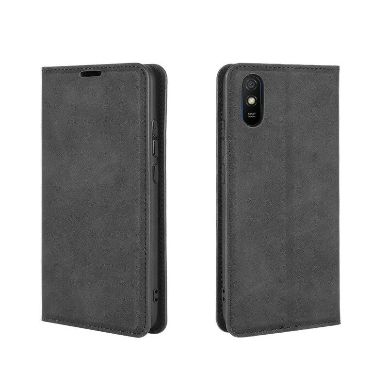 Folio Cover Xiaomi Redmi 9A Custodia in pelle Effetto Pelle Morbida