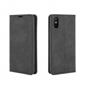 Folio Cover Xiaomi Redmi 9A Custodia in pelle Effetto Pelle Morbida