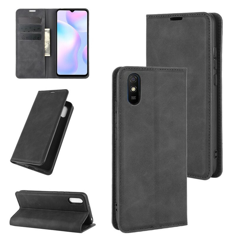 Folio Cover Xiaomi Redmi 9A Custodia in pelle Effetto Pelle Morbida