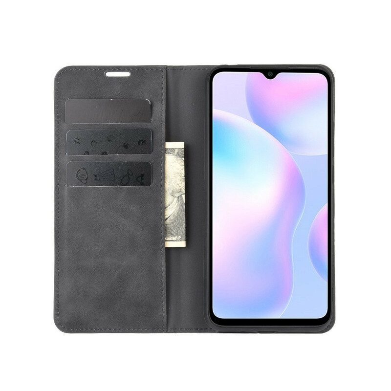 Folio Cover Xiaomi Redmi 9A Custodia in pelle Effetto Pelle Morbida