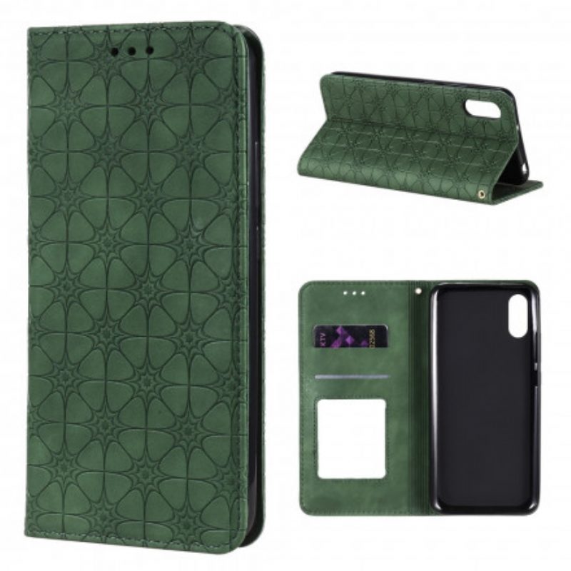 Folio Cover Xiaomi Redmi 9A Custodia in pelle Fiori Barocchi