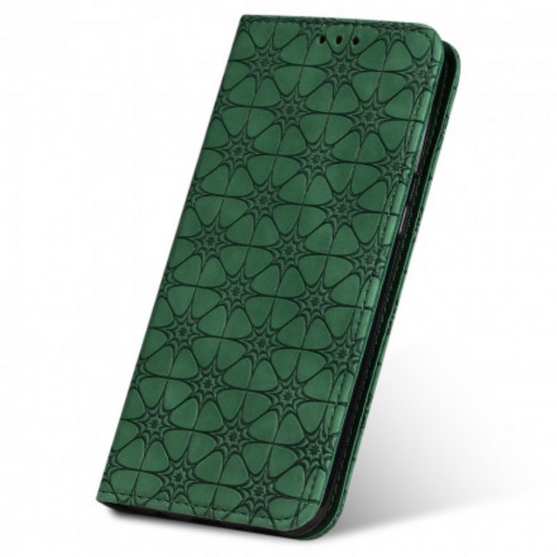 Folio Cover Xiaomi Redmi 9A Custodia in pelle Fiori Barocchi