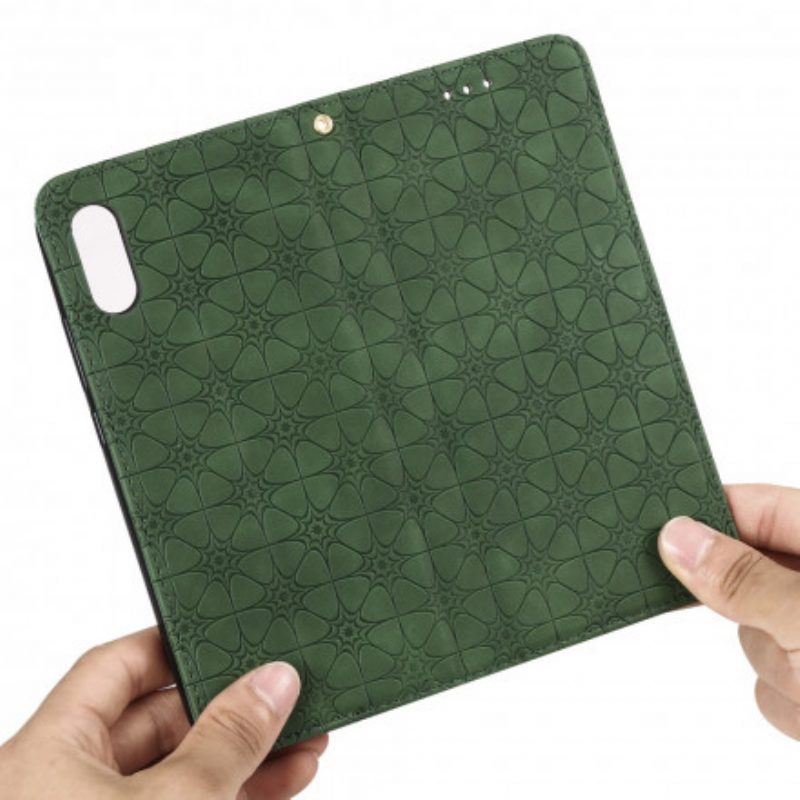 Folio Cover Xiaomi Redmi 9A Custodia in pelle Fiori Barocchi