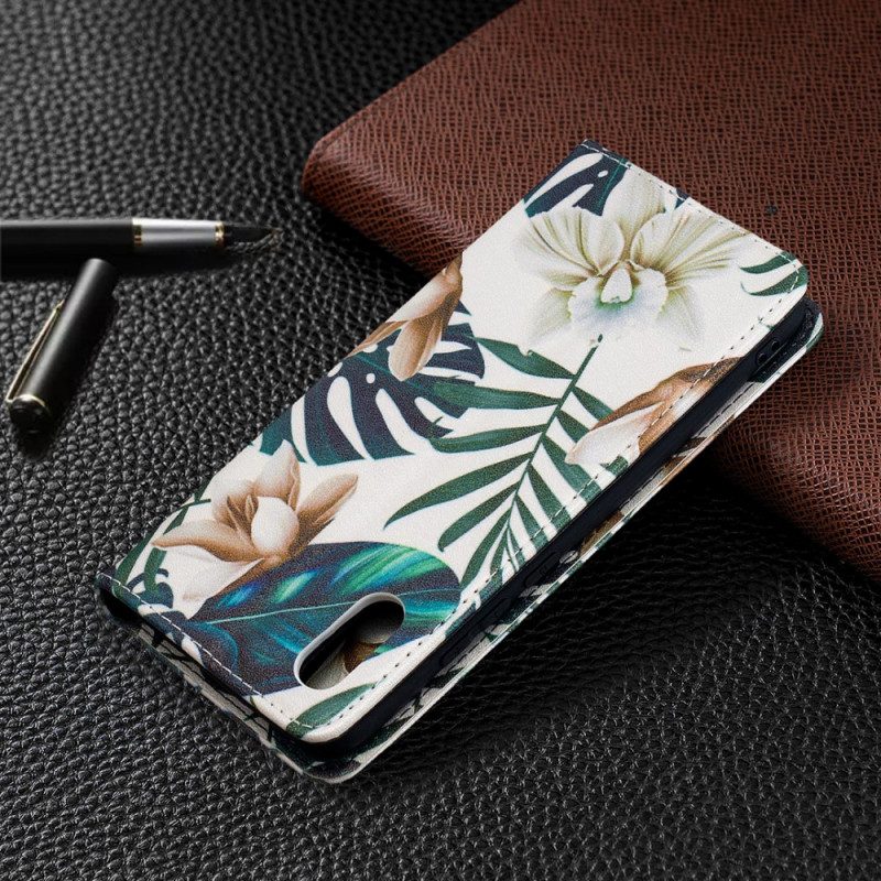 Folio Cover Xiaomi Redmi 9A Custodia in pelle Foglie