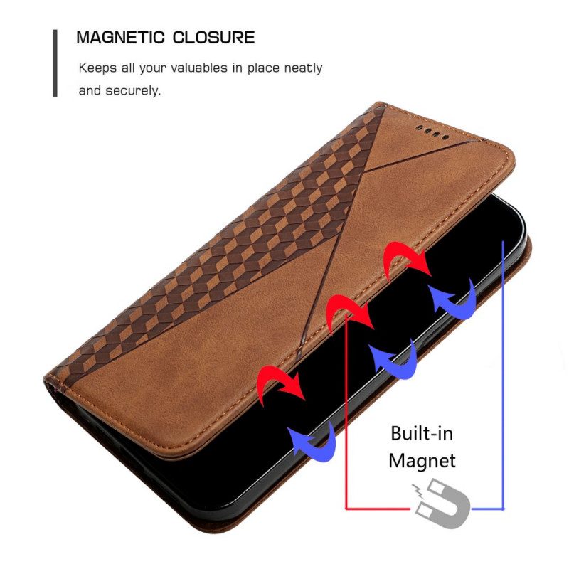 Folio Cover Xiaomi Redmi 9A Custodia in pelle Geo Effetto Pelle