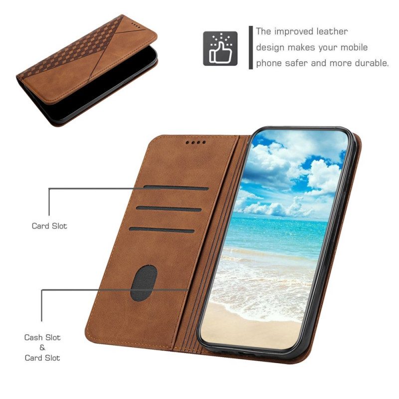 Folio Cover Xiaomi Redmi 9A Custodia in pelle Geo Effetto Pelle