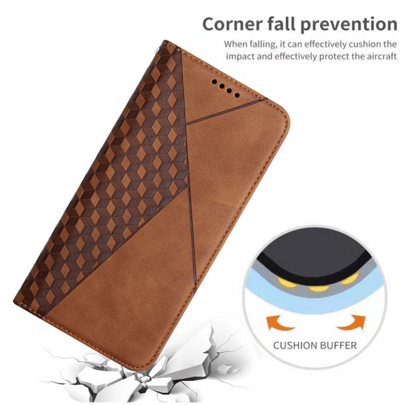 Folio Cover Xiaomi Redmi 9A Custodia in pelle Geo Effetto Pelle