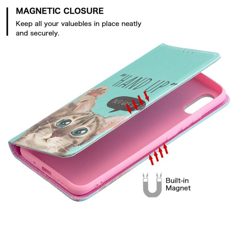 Folio Cover Xiaomi Redmi 9A Custodia in pelle Mano In Alto