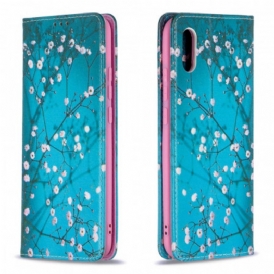 Folio Cover Xiaomi Redmi 9A Custodia in pelle Rami Fioriti