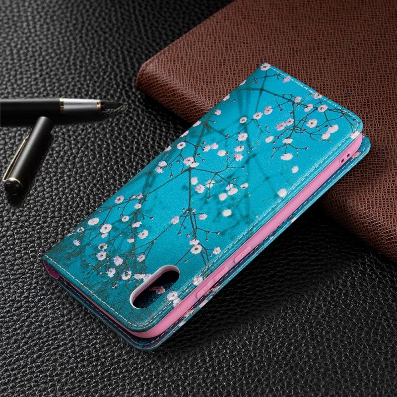 Folio Cover Xiaomi Redmi 9A Custodia in pelle Rami Fioriti