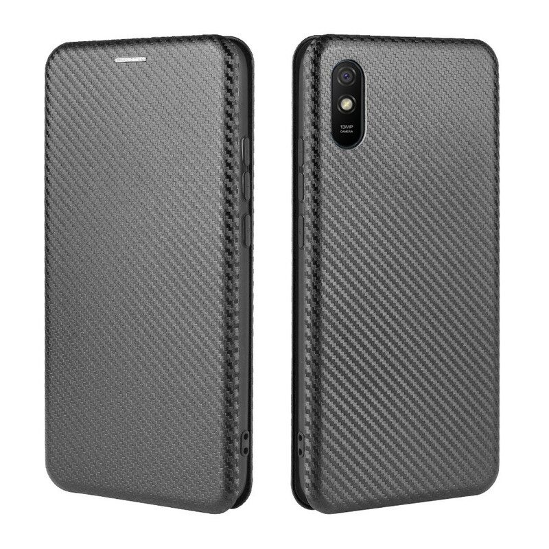 Folio Cover Xiaomi Redmi 9A Custodia in pelle Silicone Colorato Al Carbonio