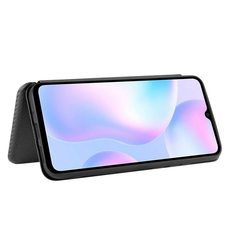 Folio Cover Xiaomi Redmi 9A Custodia in pelle Silicone Colorato Al Carbonio