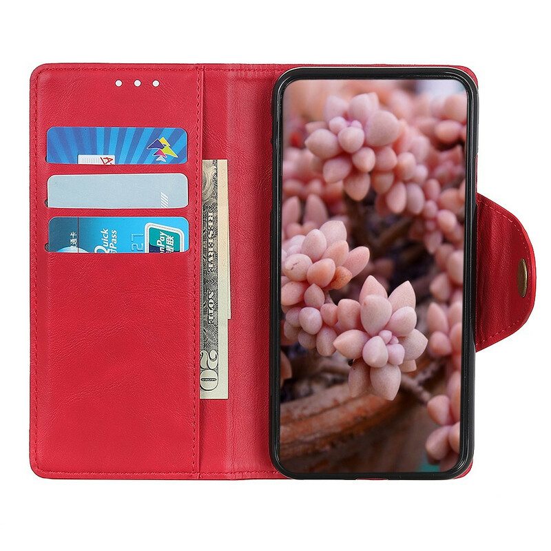 Folio Cover Xiaomi Redmi 9A Ecopelle Vintage E Bottone