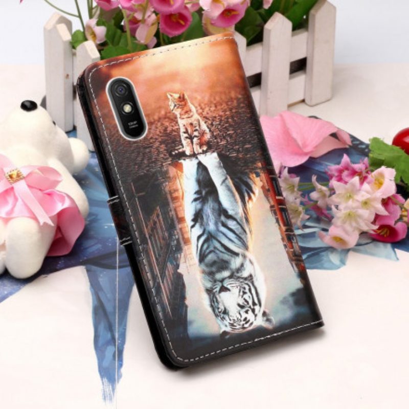 Folio Cover Xiaomi Redmi 9A Fantasticherie Di Ernest The Thong Cat