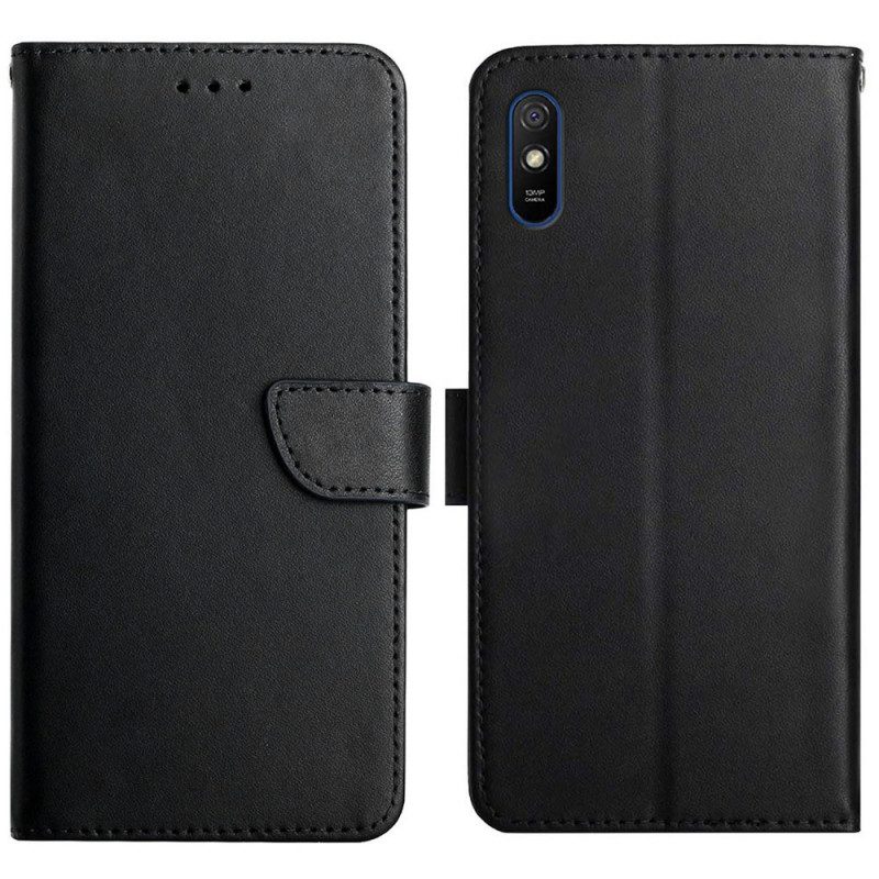 Folio Cover Xiaomi Redmi 9A Vera Pelle Nappa