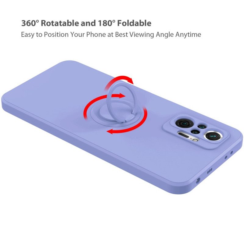 Cover Xiaomi Redmi Note 10 Pro Anello E Cordino In Silicone Liquido