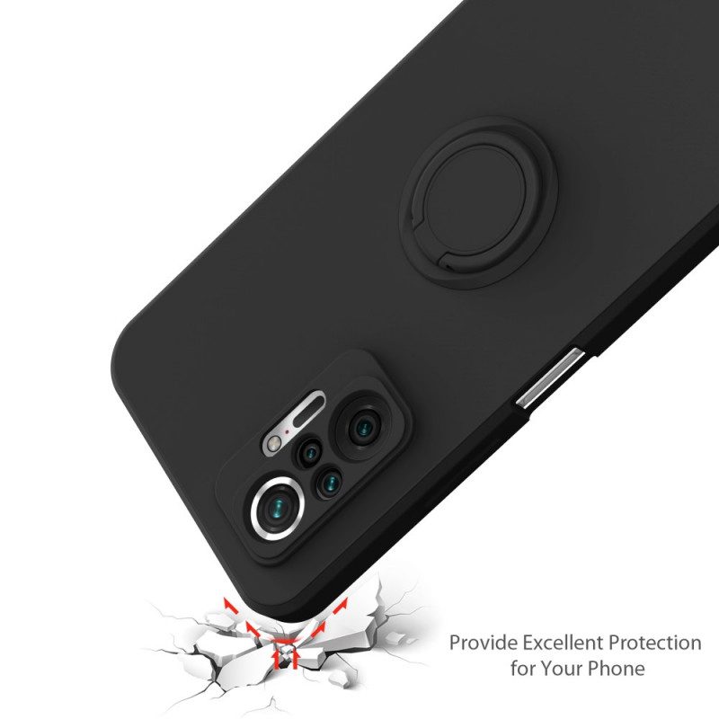 Cover Xiaomi Redmi Note 10 Pro Anello E Cordino In Silicone Liquido