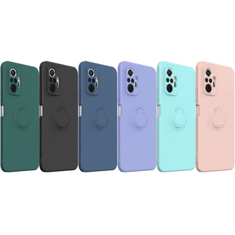 Cover Xiaomi Redmi Note 10 Pro Anello E Cordino In Silicone Liquido