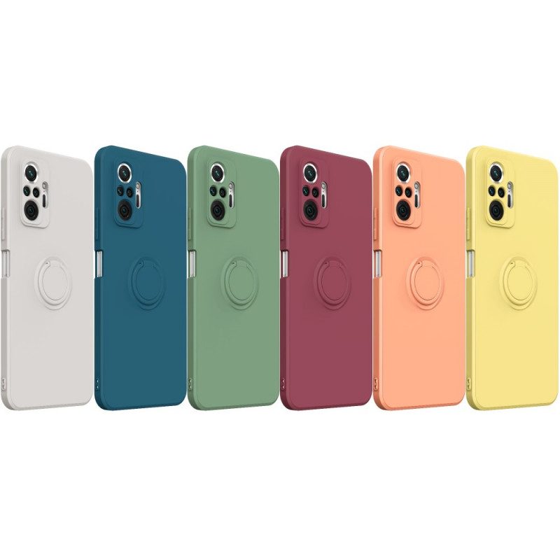 Cover Xiaomi Redmi Note 10 Pro Anello E Cordino In Silicone Liquido