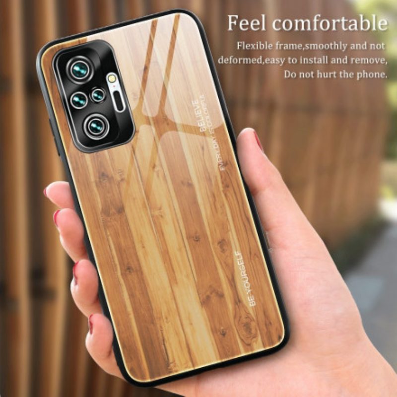 Cover Xiaomi Redmi Note 10 Pro Design In Legno Vetro Temperato