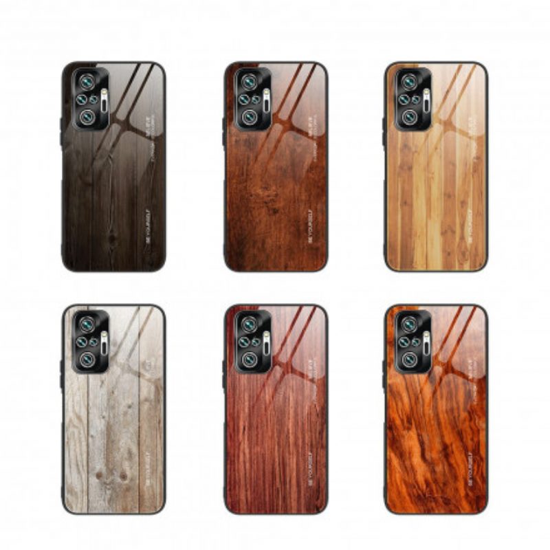 Cover Xiaomi Redmi Note 10 Pro Design In Legno Vetro Temperato