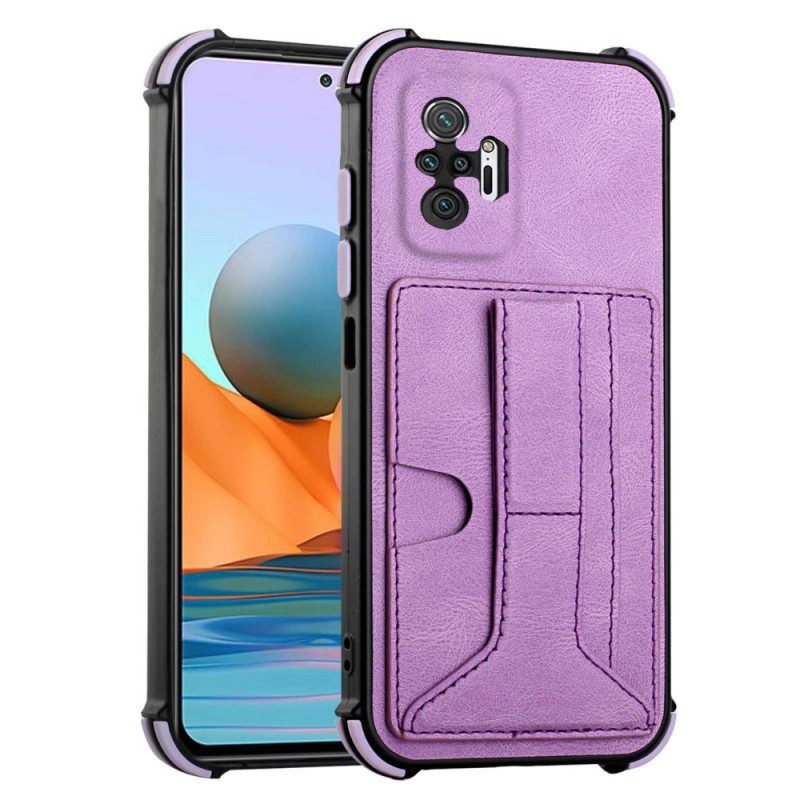 Cover Xiaomi Redmi Note 10 Pro Effetto Pelle Con Porta Carte E Tracolla