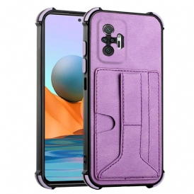 Cover Xiaomi Redmi Note 10 Pro Effetto Pelle Con Porta Carte E Tracolla