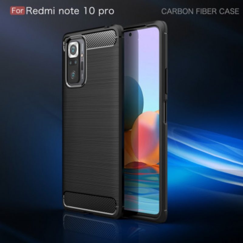 Cover Xiaomi Redmi Note 10 Pro Fibra Di Carbonio Spazzolata