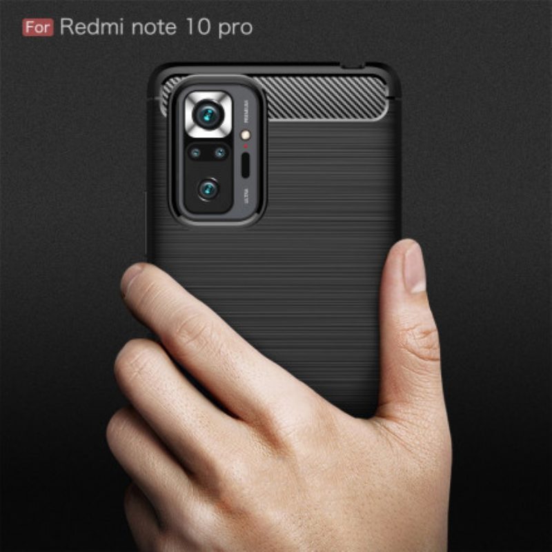 Cover Xiaomi Redmi Note 10 Pro Fibra Di Carbonio Spazzolata