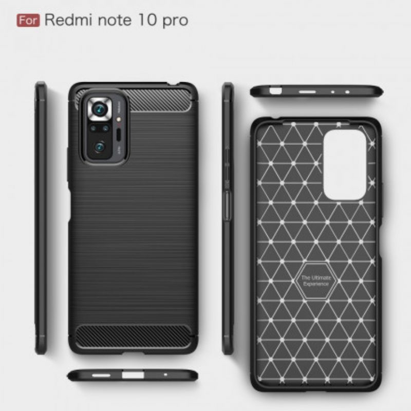 Cover Xiaomi Redmi Note 10 Pro Fibra Di Carbonio Spazzolata