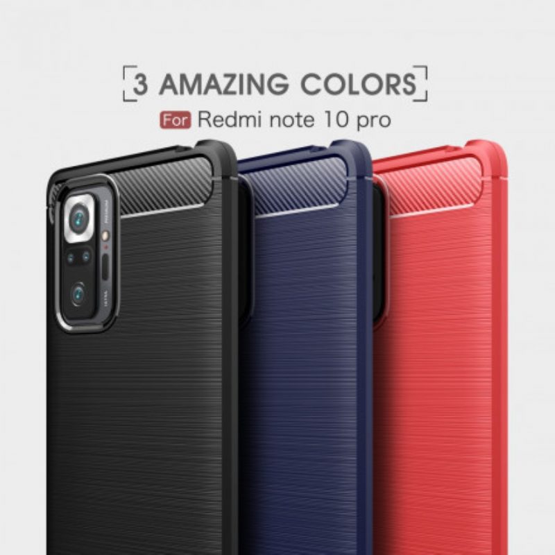 Cover Xiaomi Redmi Note 10 Pro Fibra Di Carbonio Spazzolata