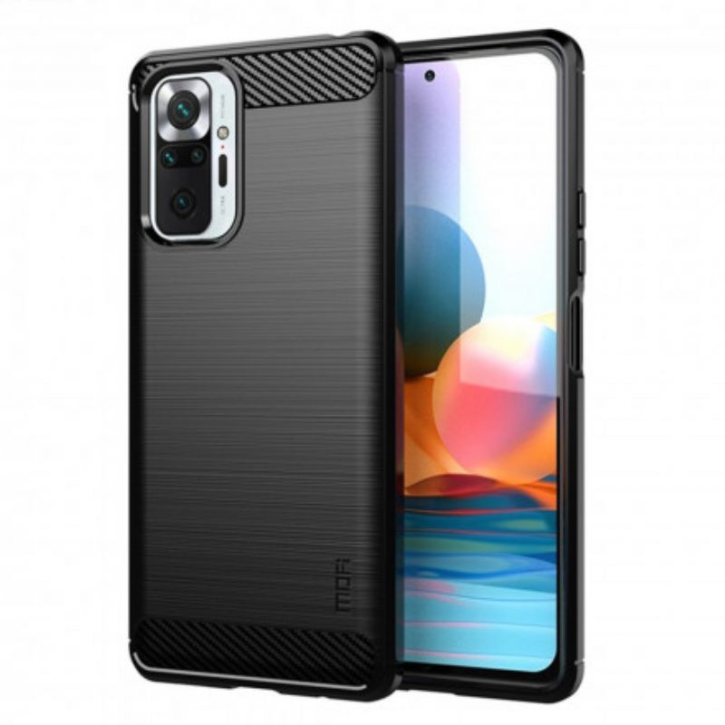 Cover Xiaomi Redmi Note 10 Pro Fibra Di Carbonio Spazzolata Mofi